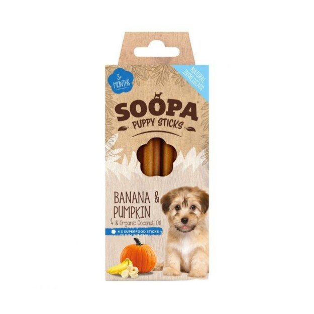 SOOPA - Puppy Sticks Banana & Pumpkin 100g - (SO920715)