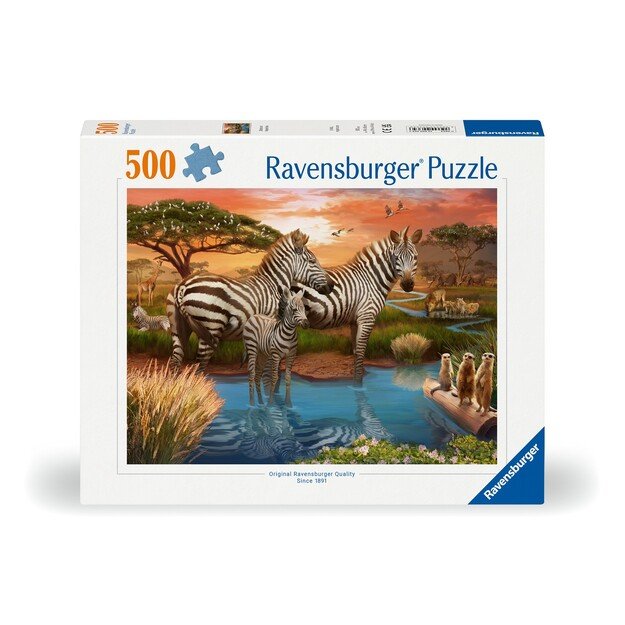 Ravensburger - Puzzle Zebras In Sunset 500p (12000365)