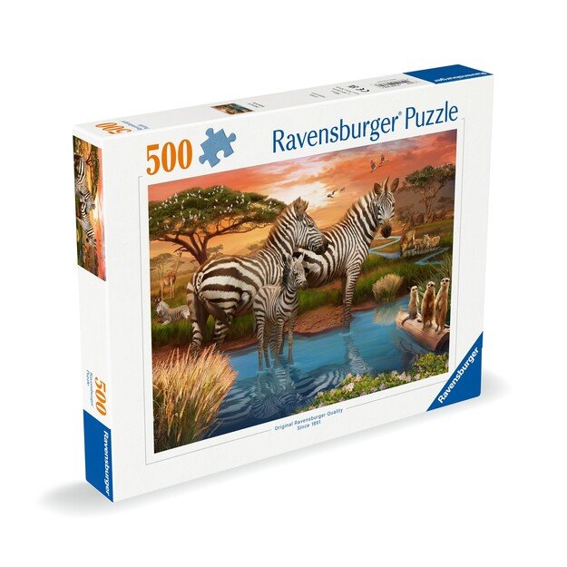 Ravensburger - Puzzle Zebras In Sunset 500p (12000365)