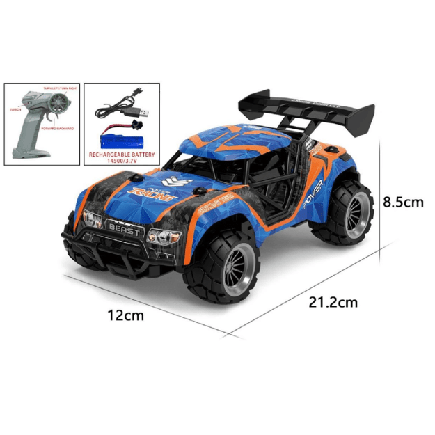 TEC-TOY - Speed Racing R/C 1:18 - Blue/Orange (471412)