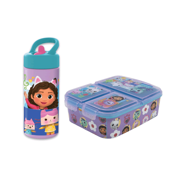 Stor - Lunch Box & Water Bottle - Gabby's Dollhouse