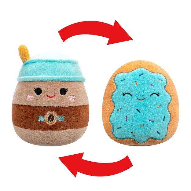 Squishmallows - 13 cm Plush P21 Flip A Mallows - Hautely To-Go Coffee/ Erissa Toaster Pastry