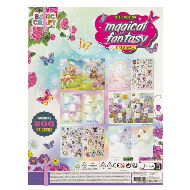 Grafix - Magical Fantasy Sticker World Book (200 pcs) (100074)