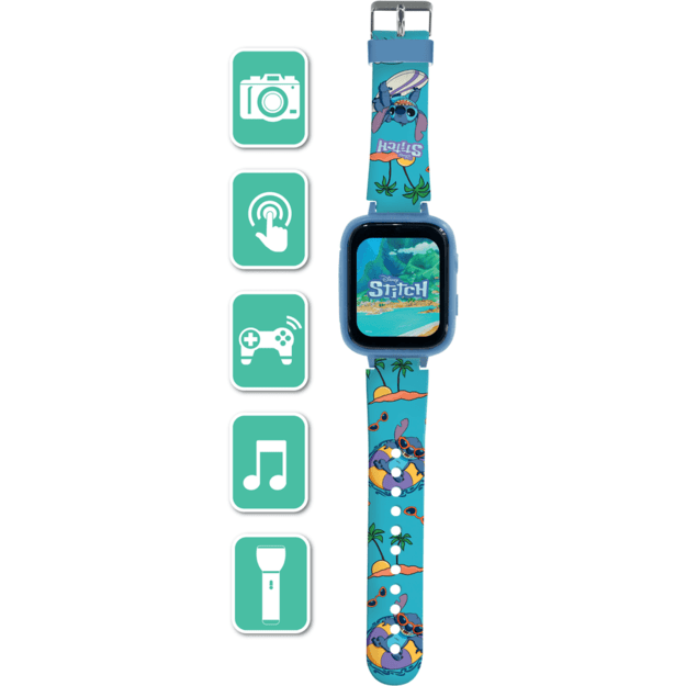 Lexibook - Stitch Kids Smartwatch with 8GB memory card included (DMW070D)