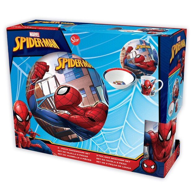 Stor - 3-Piece Ceramic Gift Set - Spiderman (78365)