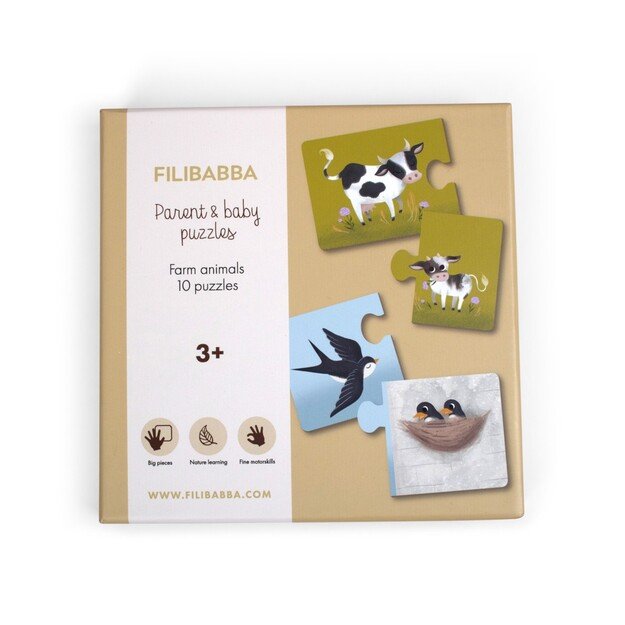 Filibabba - Parent and baby puzzles - Farm animals - (FI-02767)