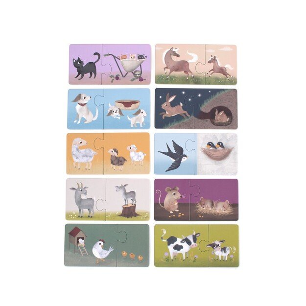 Filibabba - Parent and baby puzzles - Farm animals - (FI-02767)