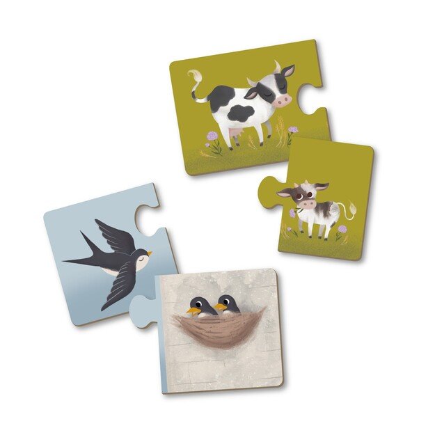 Filibabba - Parent and baby puzzles - Farm animals - (FI-02767)