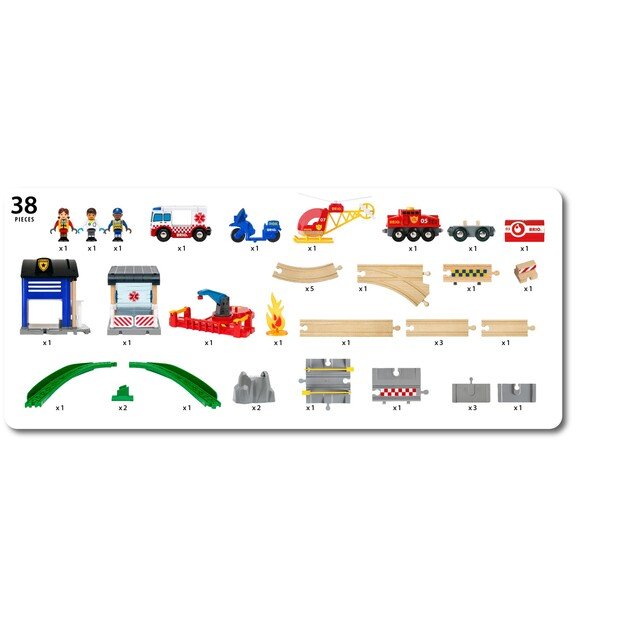 BRIO - Rescue Team Train Set - (36025)