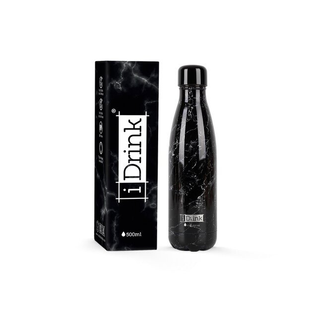 I-Drink - Thermal Bottle 500 ml – MARBLE BLACK (ID0426)