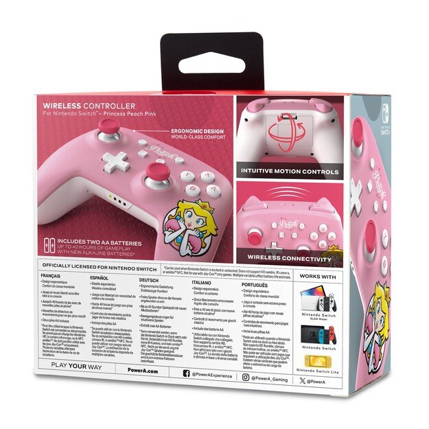 PowerA Wireless Controller ‒ Princess Peach Pink (Nintendo Switch)