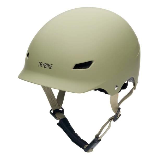 Trybike - Retro Helmet - Vintage Matte Green - S/M