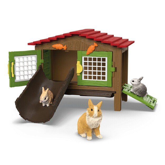 Schleich - Rabbit hutch with 3 rabbits - (42728)