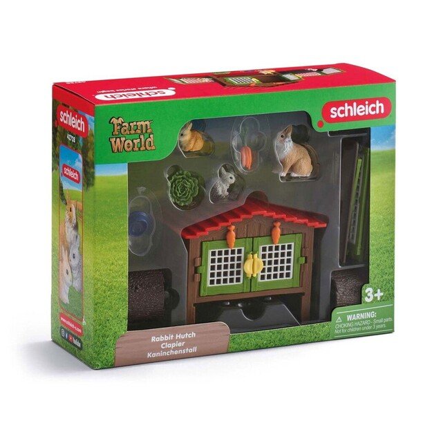 Schleich - Rabbit hutch with 3 rabbits - (42728)