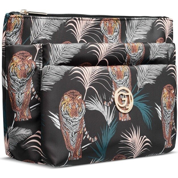 Gillian Jones - 3 Room Cosmetics Bag - Palm Print