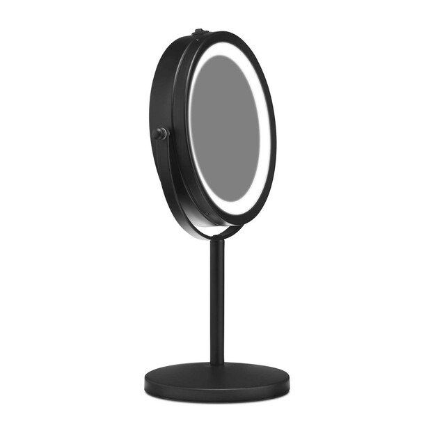 Gillian Jones - Table Mirror w. Strong LED Light - Mat Black