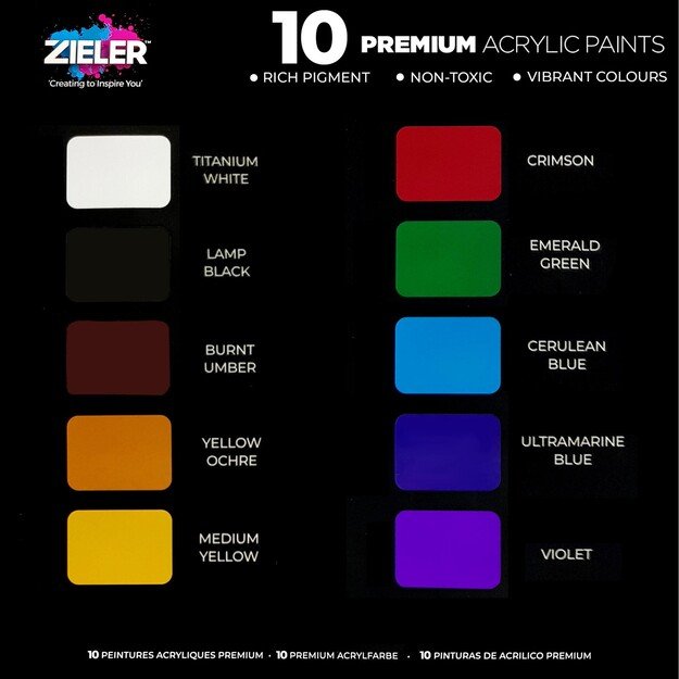 Zieler - Premium Acrylic Paint 10 pcs. (609299265)
