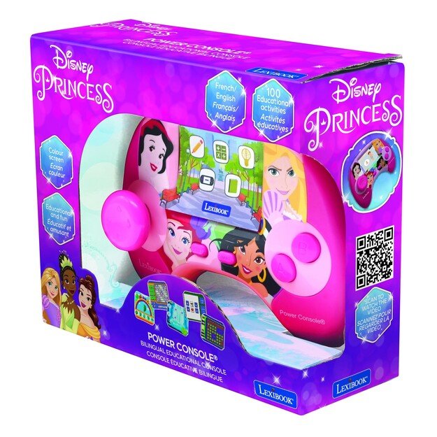 Lexibook - Disney Princess Educational handheld bilingual console with LCD screen (JCG100DPi1)