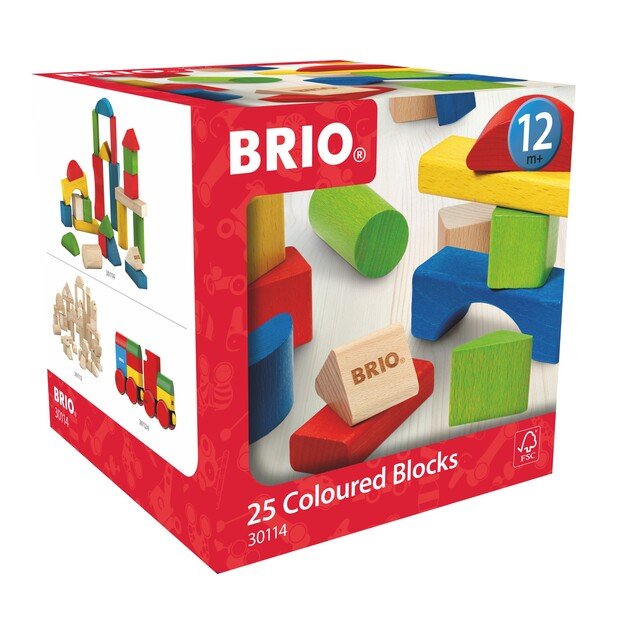 BRIO - Coloured Blocks - 25 pieces (30114)