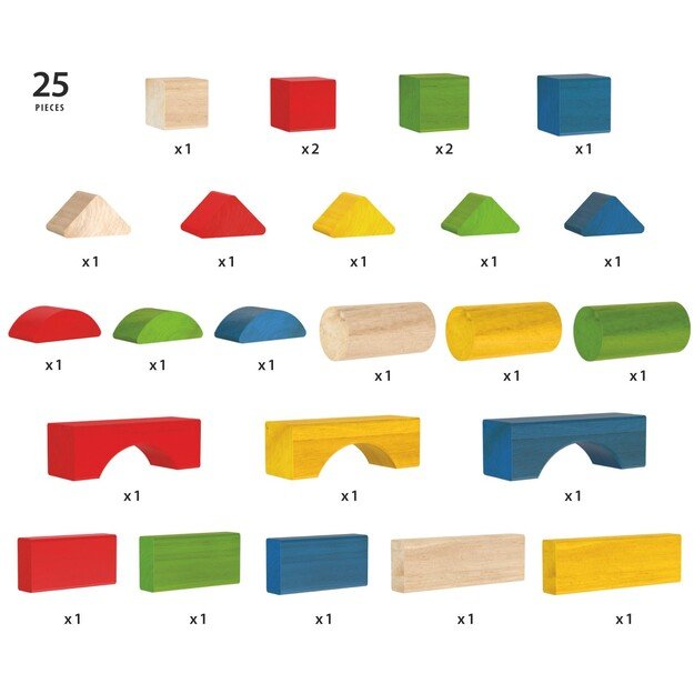 BRIO - Coloured Blocks - 25 pieces (30114)