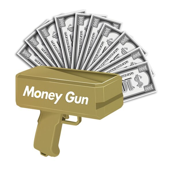 Pocket Money - Money Gun Incl. Paper Money 100 pcs (570305)