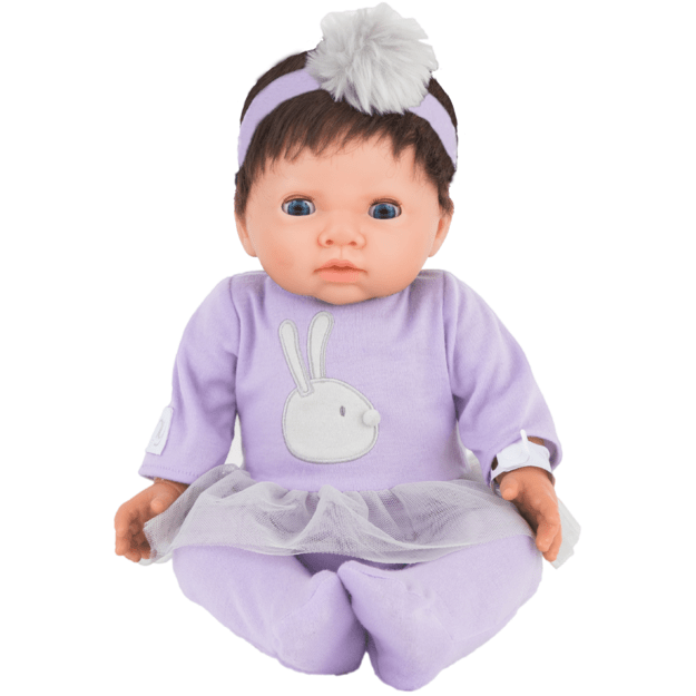 Tiny Treasure - Doll w/ Brown Hair & Purple Tutu Dress (30140)