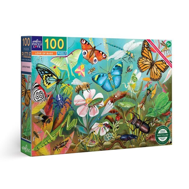 eeBoo - Puzzle 100 pcs - Love of Bugs - (EPZLVB)