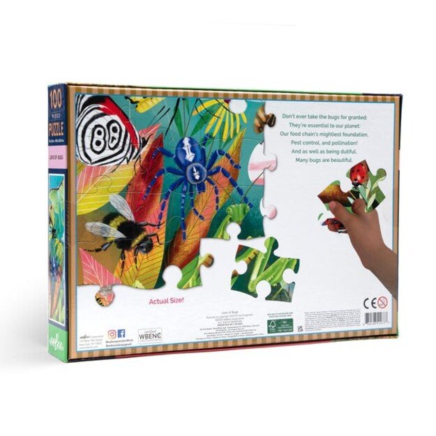 eeBoo - Puzzle 100 pcs - Love of Bugs - (EPZLVB)