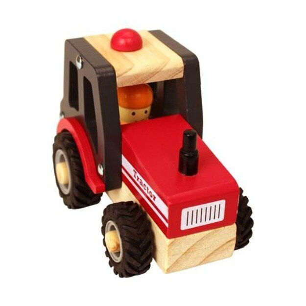 Magni - Wooden tractor with rubber wheels (2438)