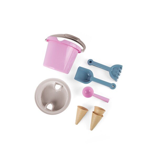 Dantoy - Bucket set w. Ice cream cones - Pink (4801)