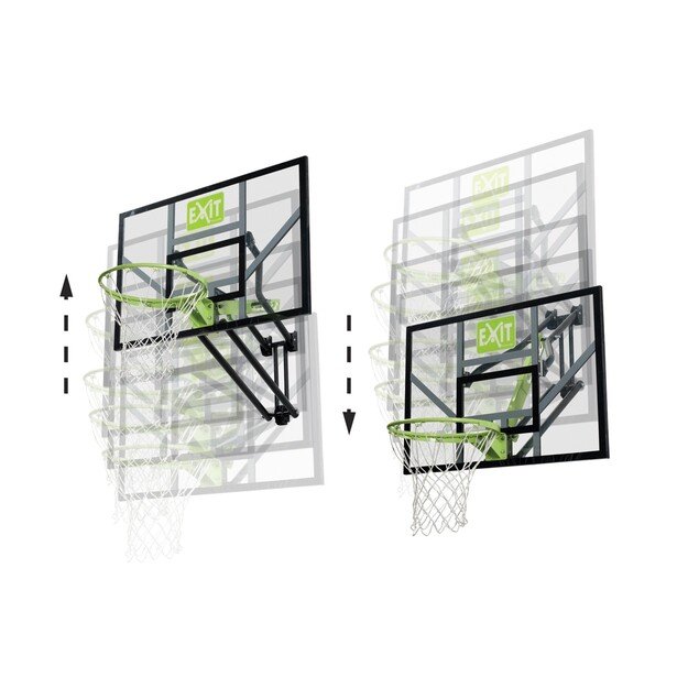 EXIT - Galaxy wall-mounted basketball backboard - green/black (46.01.10.00)