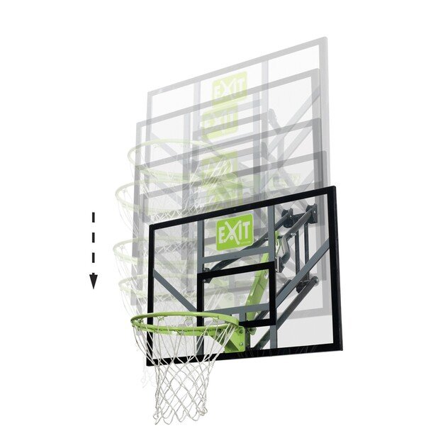 EXIT - Galaxy wall-mounted basketball backboard - green/black (46.01.10.00)