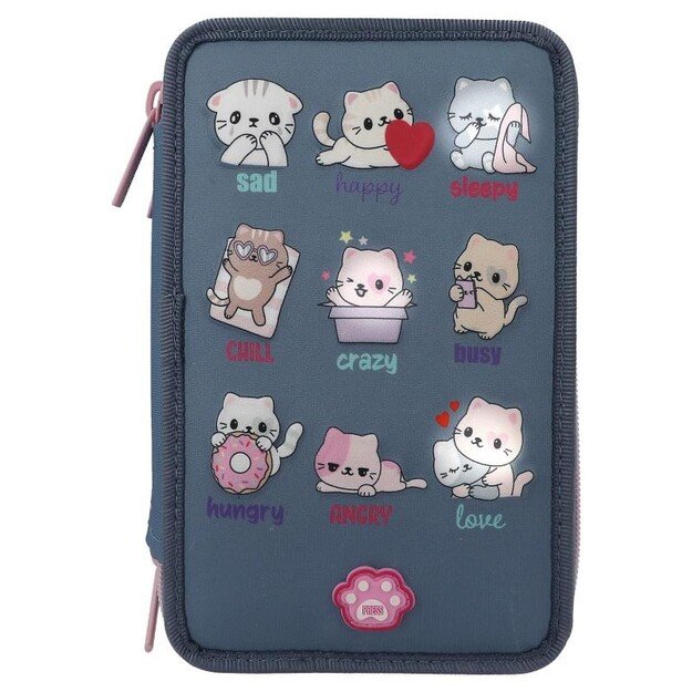 TOPModel - Triple Pencil Case LED - Cats Mood Barometer - (0412261)