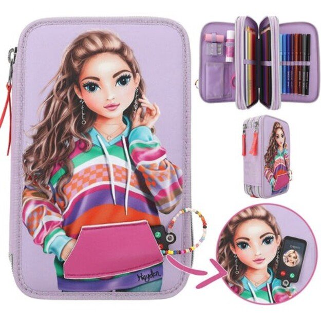 TOPModel - Triple Pencil Case with applied smart phone JOY ( 0412842 )