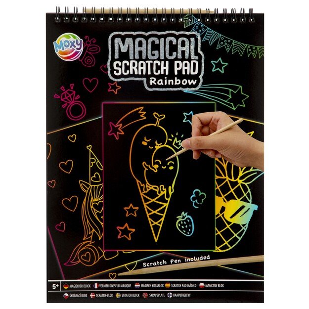 Moxy - Magical Scratch Pad A4 - Rainbow