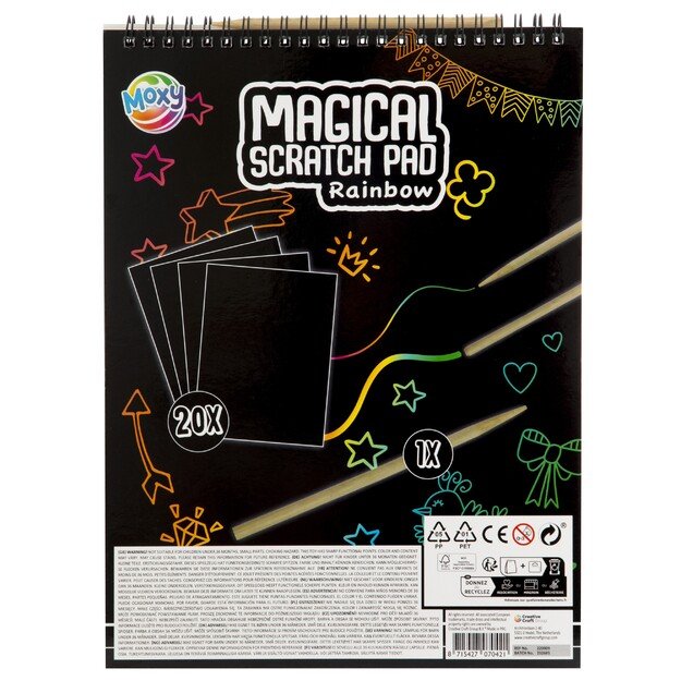 Moxy - Magical Scratch Pad A4 - Rainbow