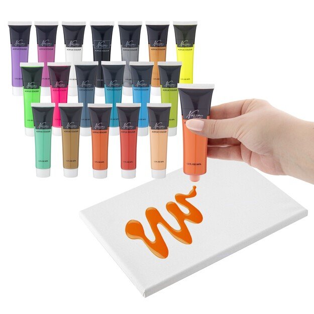 Nassau - Paint acrylic incl. fluor & metallic (18x36 ml) (AR0701/22GE)