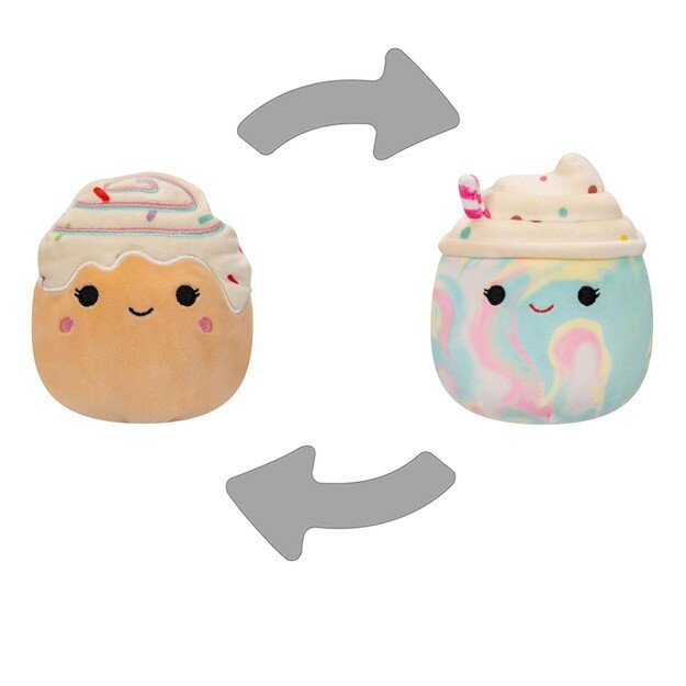 Squishmallows - Flip A Mallow 13 cm - Rainbow Milkshake/Chocolate Milkshake (23131P16)