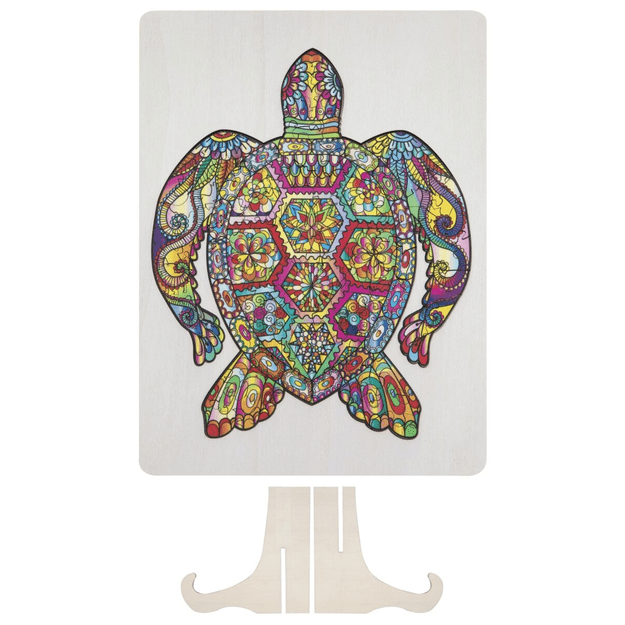 Moxy - Wooden puzzle unique shapes - Turtle - 130 pcs (400085)