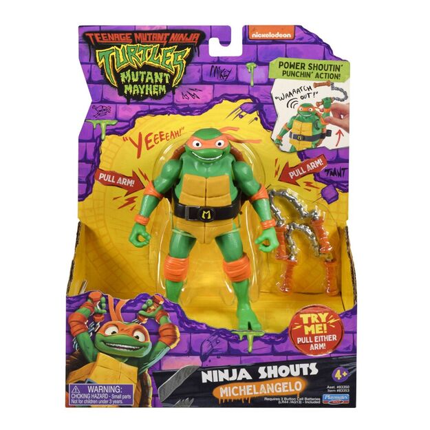 Turtles Mutant Mayhem - Power Sounds 14cm - Michelangelo