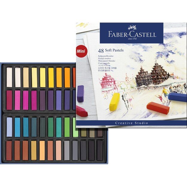 Faber-Castell - Soft pastel crayons mini, box of 48 (128248)