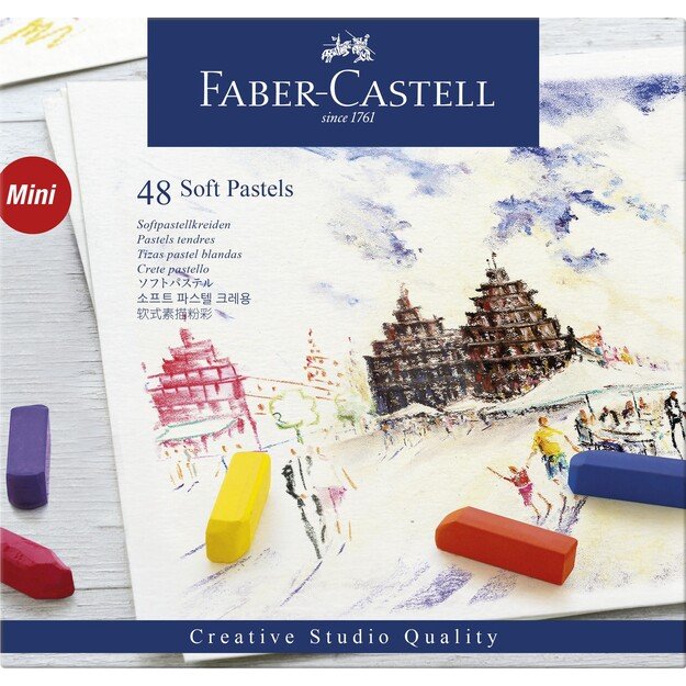 Faber-Castell - Soft pastel crayons mini, box of 48 (128248)