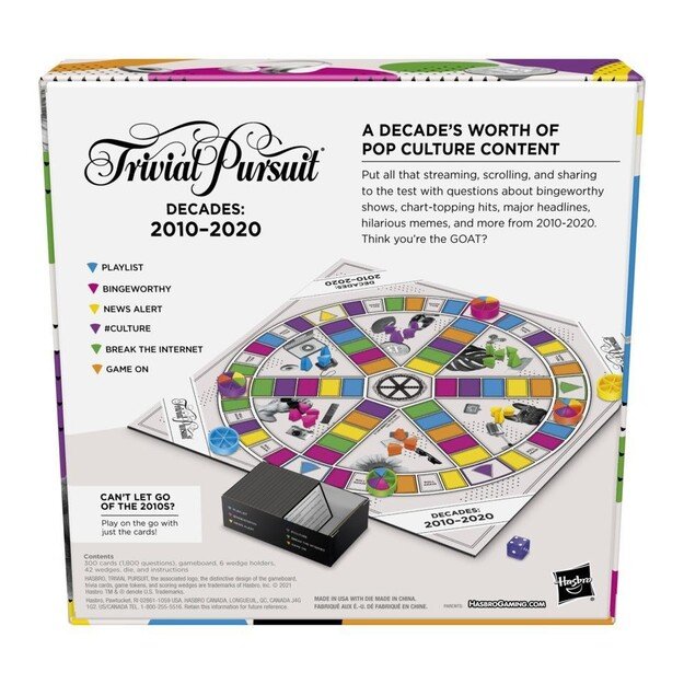 Hasbro Gaming - Trivial Pursuit - Decades 2010-2020 (DK) (F2706)