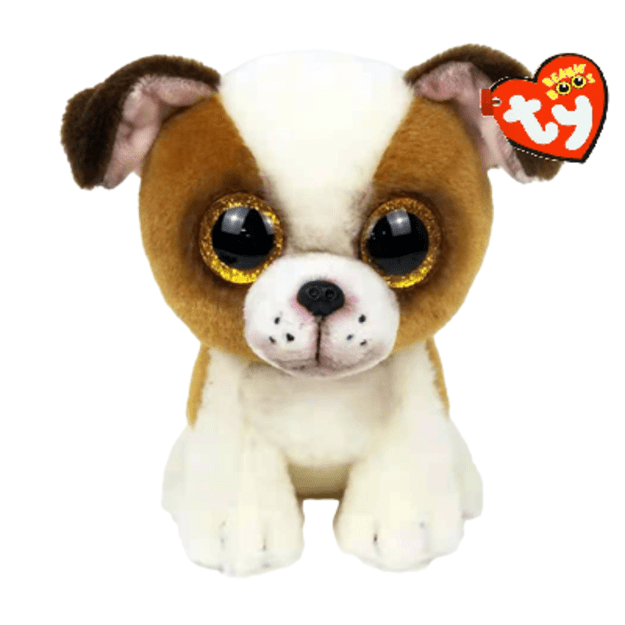 TY Plush - Beanie Boos - Hugo The Brown/White Dog (Regular) (TY36396)