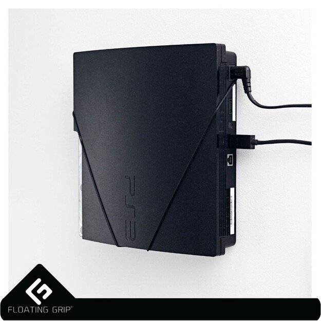 PS3 Slim wall mount by FLOATING GRIP®, Black