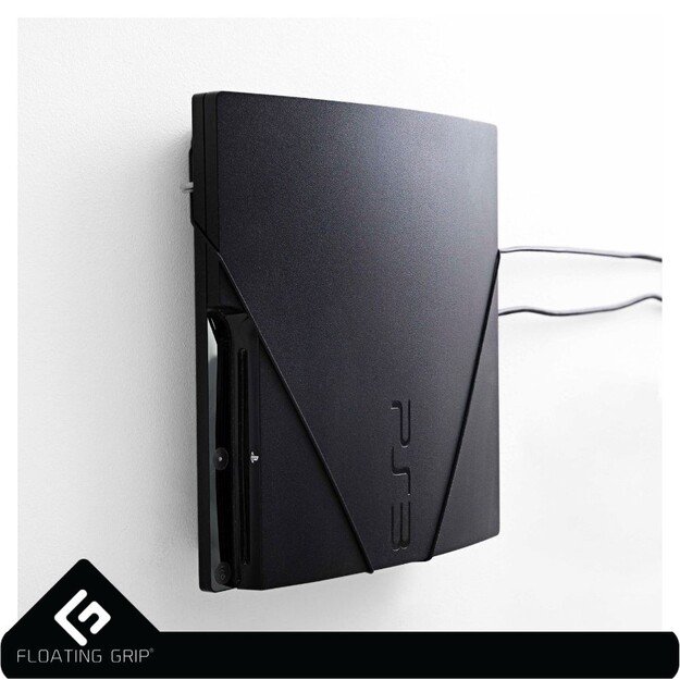 PS3 Slim wall mount by FLOATING GRIP®, Black