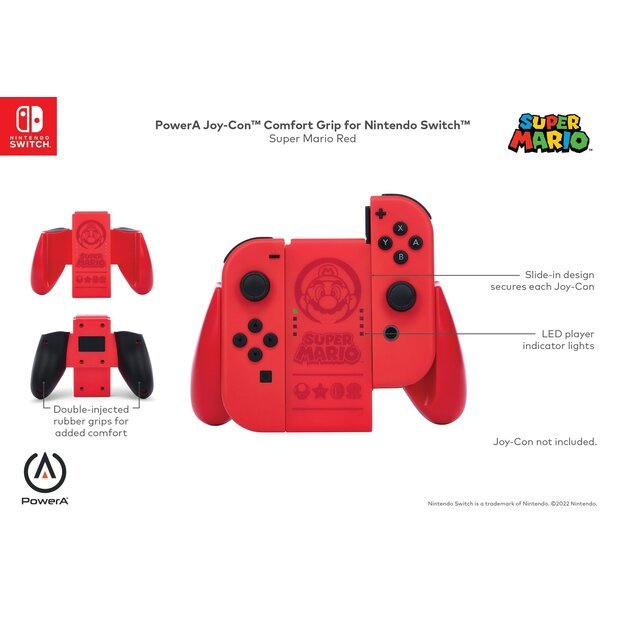 PowerA JOY-CON Comfort Grip - Super Mario Red /Nintendo Switch