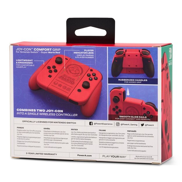 PowerA JOY-CON Comfort Grip - Super Mario Red /Nintendo Switch