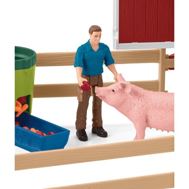 Schleich - Farm World - Red Barn with Animals and Accessories (42606)