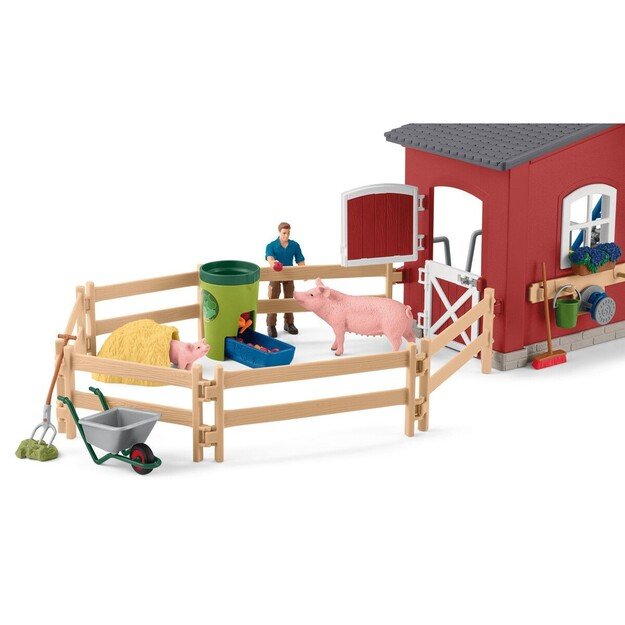 Schleich - Farm World - Red Barn with Animals and Accessories (42606)